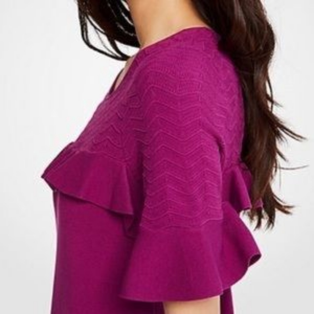 Ann Taylor Ruffled Sweater Dress - Picture 2 of 2